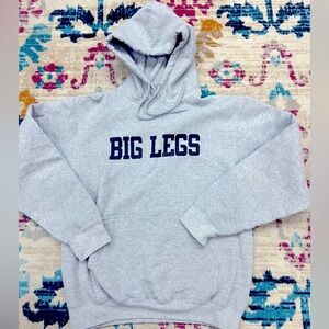 COPY - BIG LEGS light gray unisex hoodie- Size medium